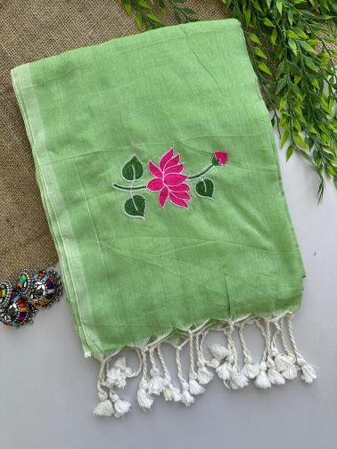 Blousewala khadi cotton saree collection surat